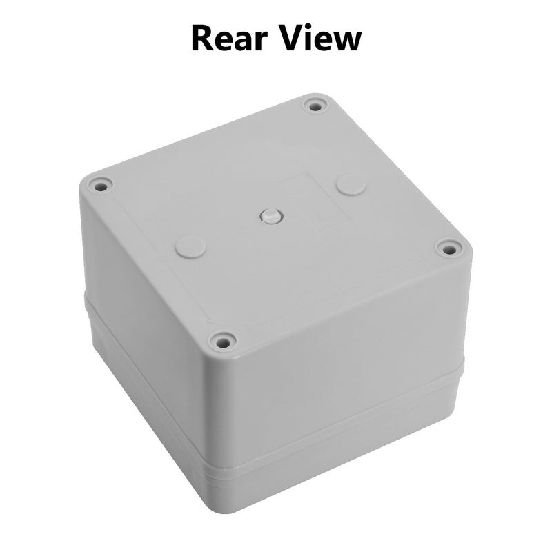 LeMotech IP67 Waterproof Junction Box ABS Plastic Project Box Dustproof Electrical Box Outdoor Enclosure for Electronics DIY Case Gray 3.9X 3.9X 3 inch (100x 100x 75 mm) - Image 5